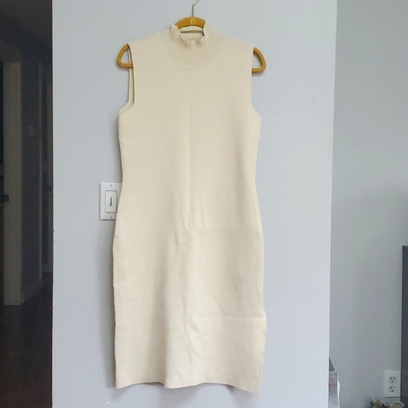 House of Harlow 1960 Dresses & Skirts - House of Harlow 1960 cream bodycon turtleneck sleeveless dress